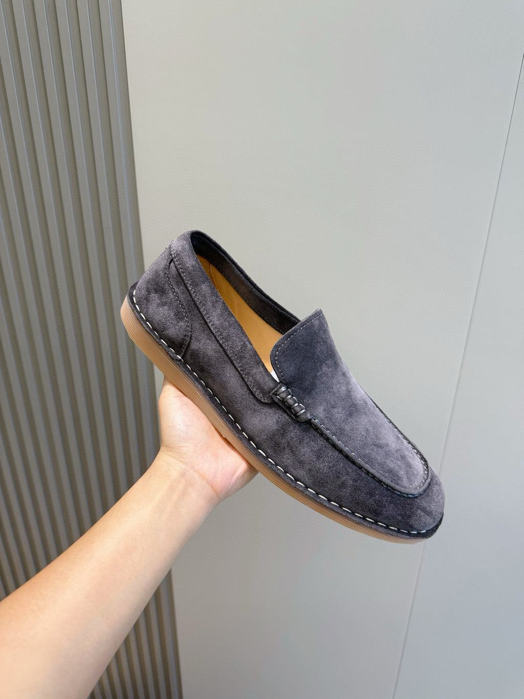Dolce & Gabbana DG Men's New Florio Suede Moccasin Loafers with Logo