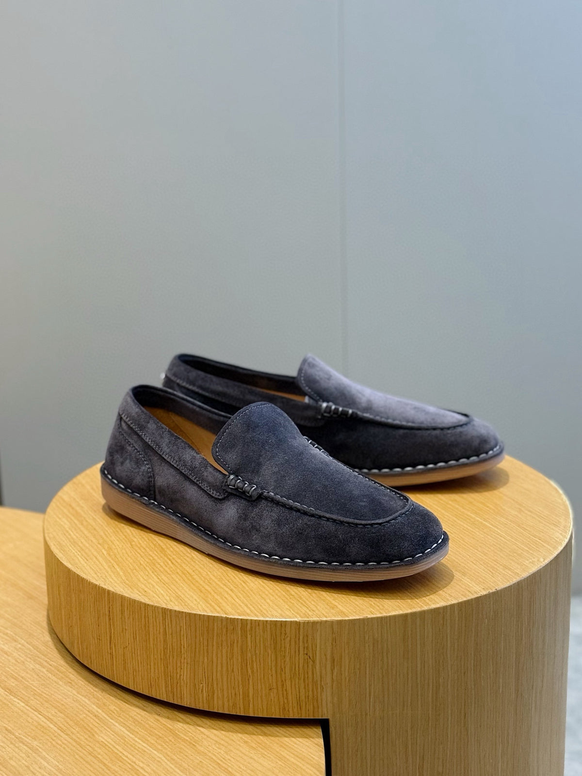 Dolce & Gabbana DG Men's New Florio Suede Moccasin Loafers with Logo