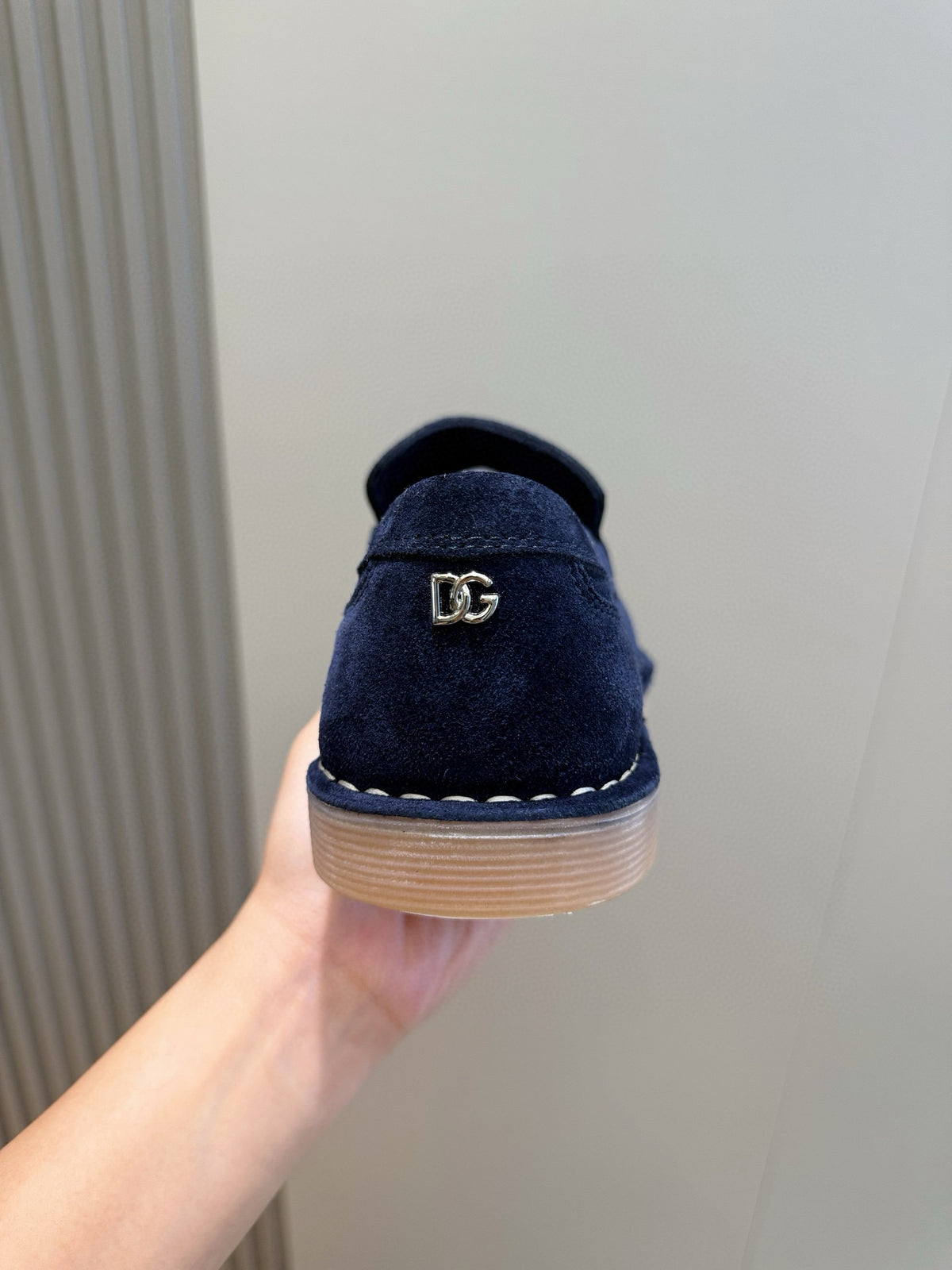 Dolce & Gabbana DG Men's New Florio Suede Moccasin Loafers with Logo