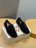 Dolce & Gabbana DG Men's New Florio Suede Moccasin Loafers with Logo