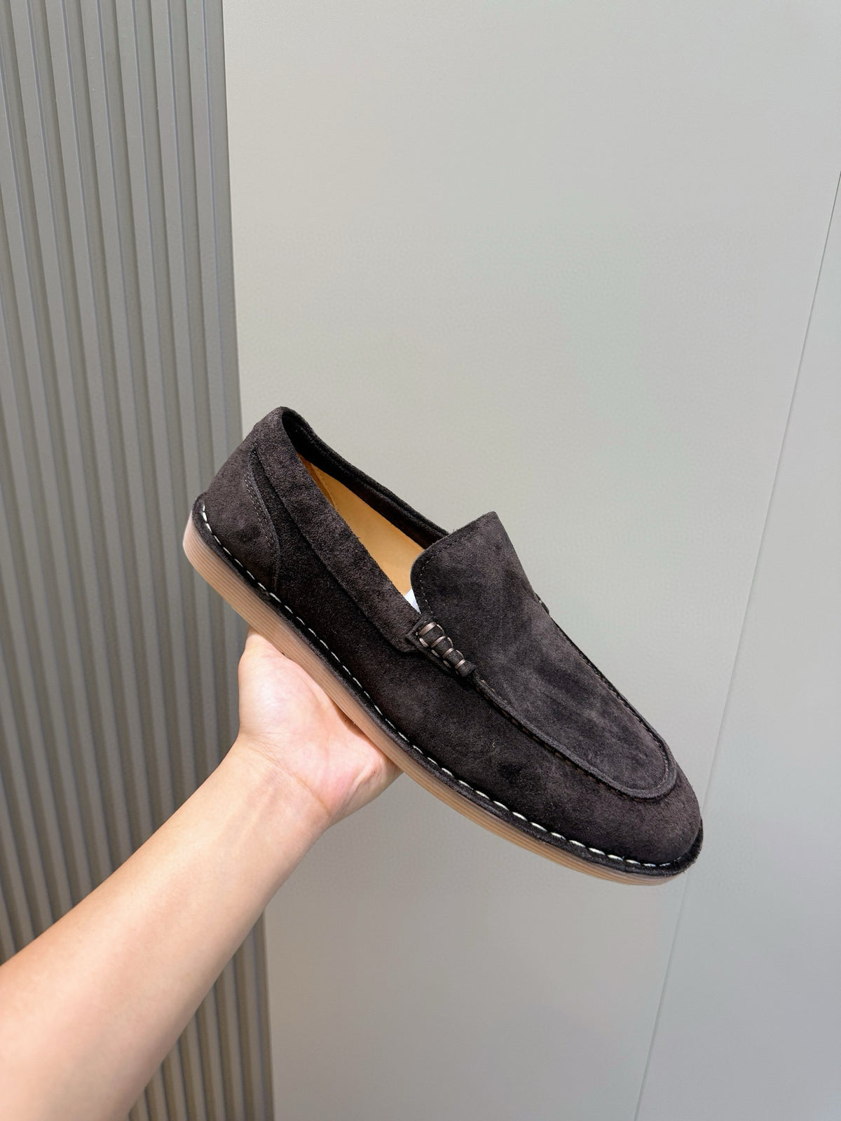 Dolce & Gabbana DG Men's New Florio Suede Moccasin Loafers with Logo