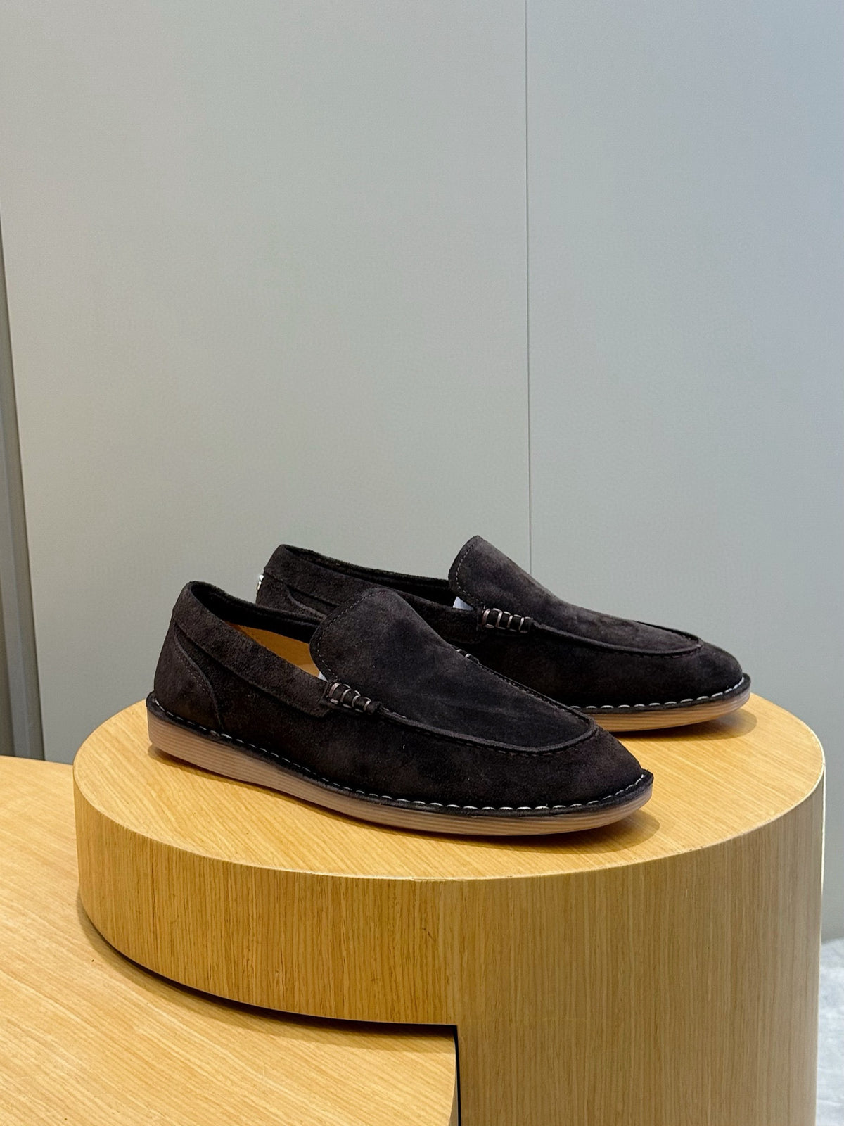 Dolce & Gabbana DG Men's New Florio Suede Moccasin Loafers with Logo