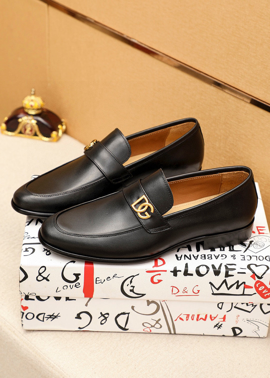 Dolce & Gabbana DG Men's Dress Shoes in Italian Patent Calfskin