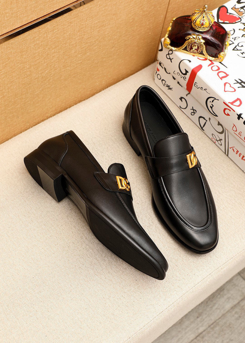 Dolce & Gabbana DG Men's Dress Shoes in Italian Patent Calfskin
