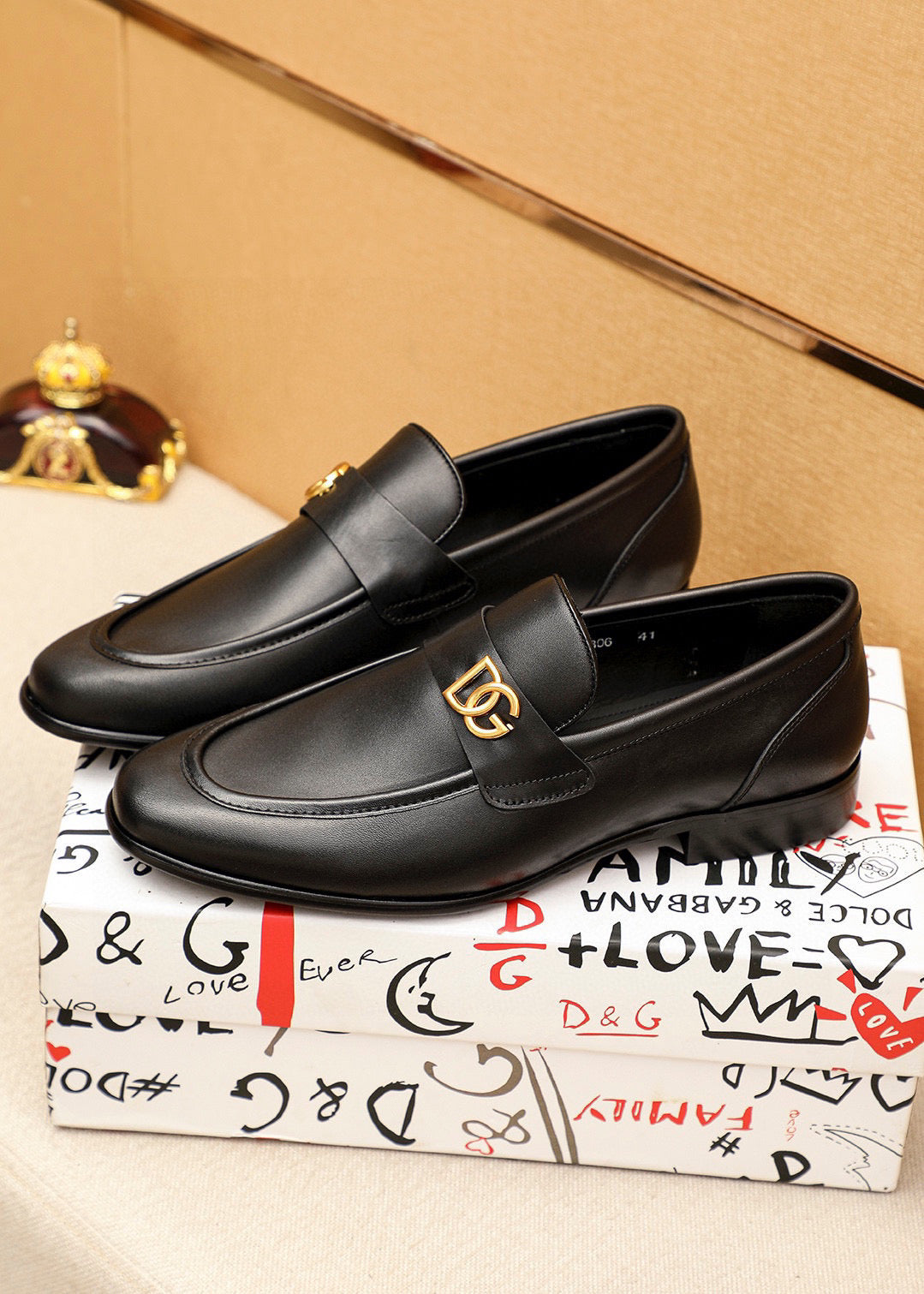 Dolce & Gabbana DG Men's Dress Shoes in Italian Patent Calfskin