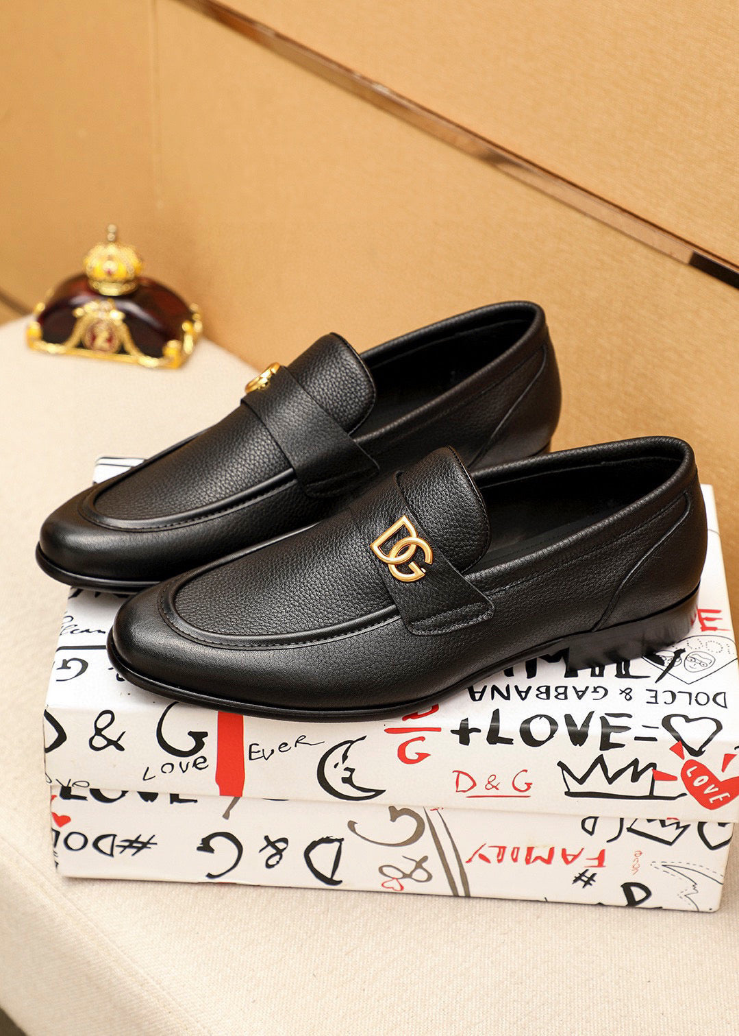 Dolce & Gabbana DG Men's Dress Shoes in Italian Patent Calfskin