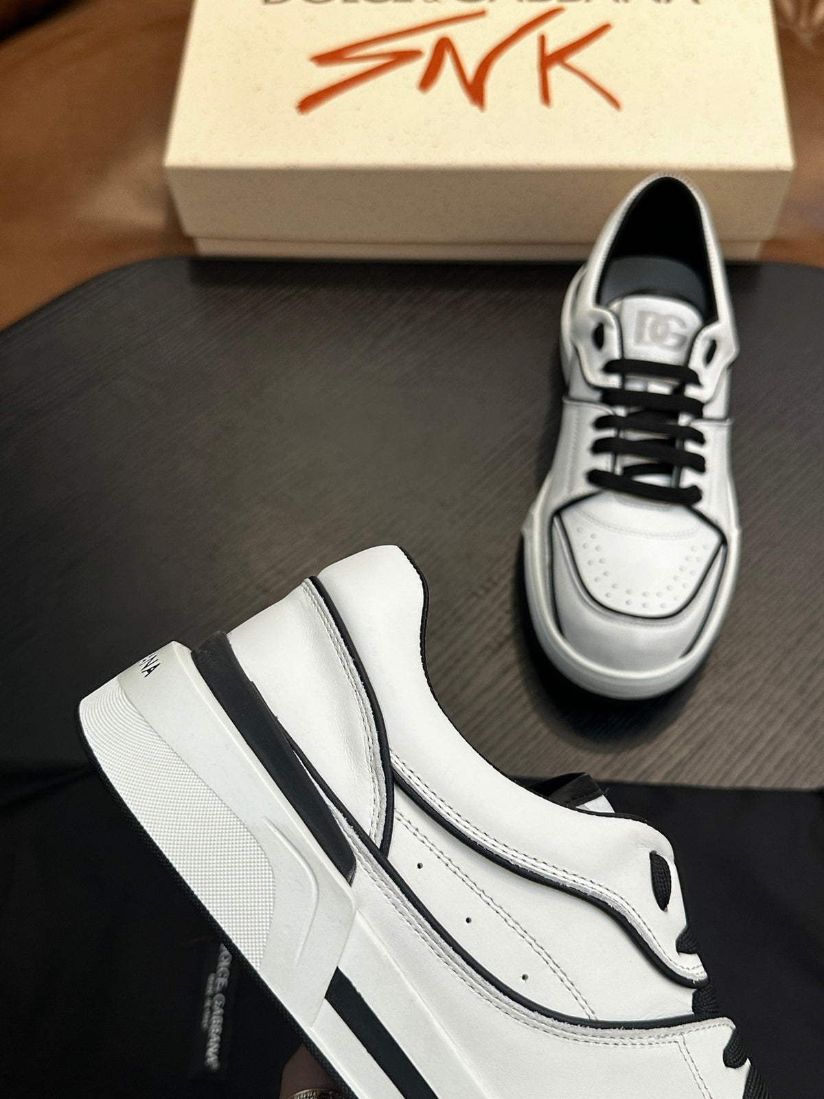 Dolce & Gabbana DG Cushion Calfskin Skate Sneakers with TPU Sole