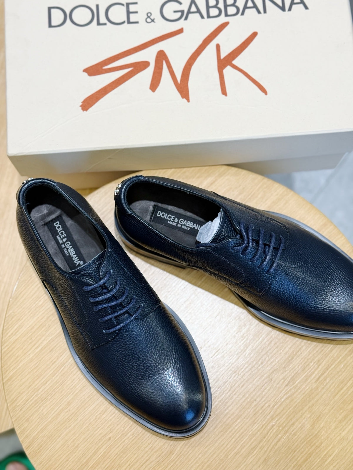 Dolce & Gabbana DG Men's Calfskin Derby Shoes