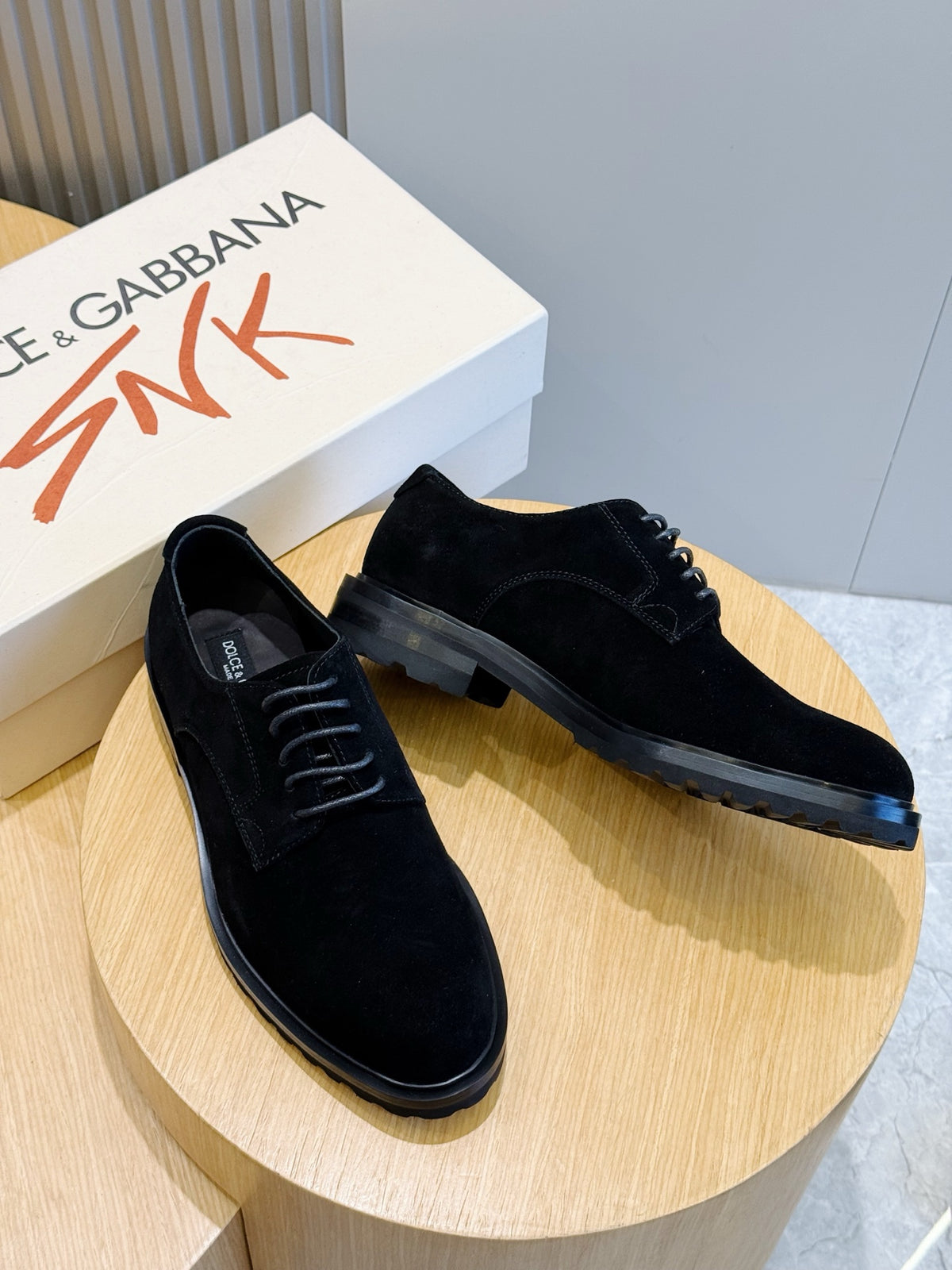 Dolce & Gabbana DG Men's Calfskin Derby Shoes