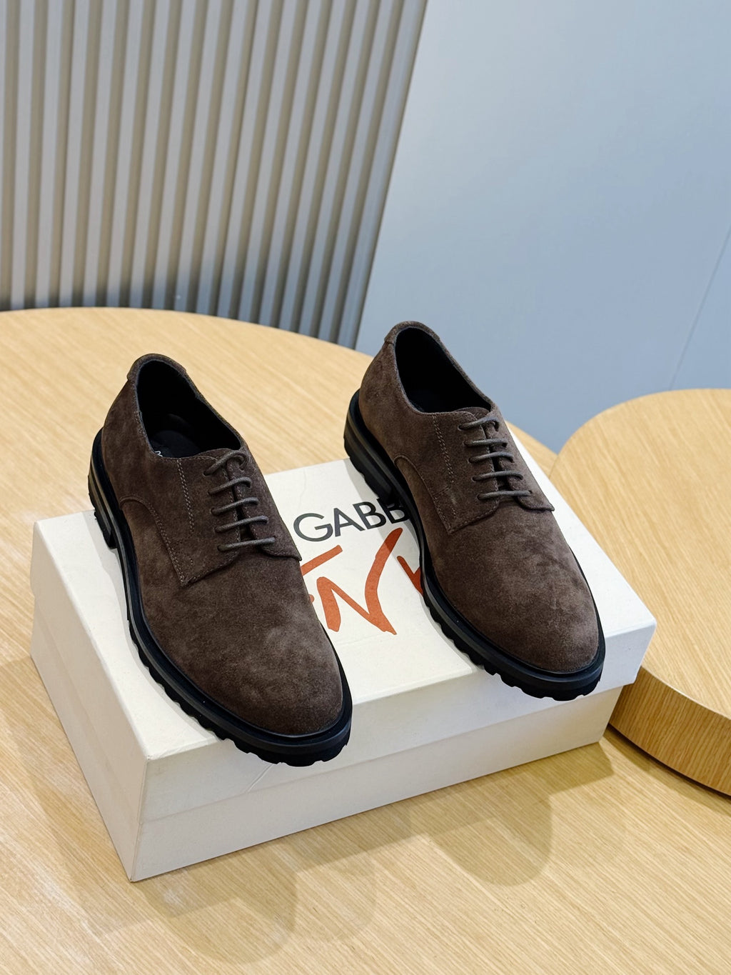 Dolce & Gabbana DG Men's Calfskin Derby Shoes