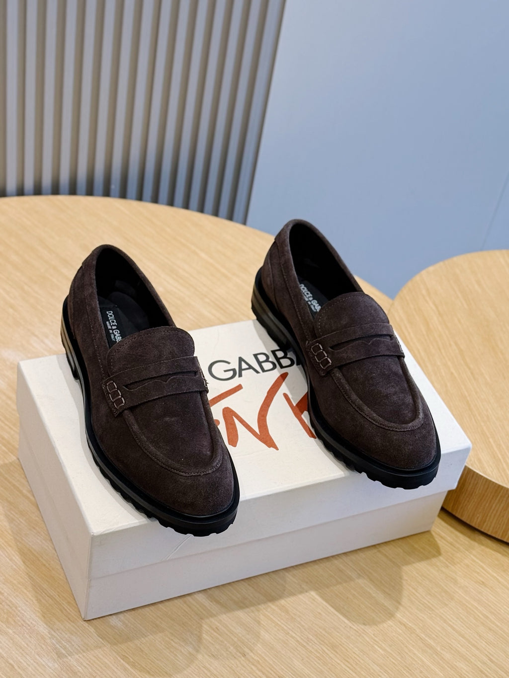 Dolce & Gabbana DG Men's Calfskin Derby Shoes