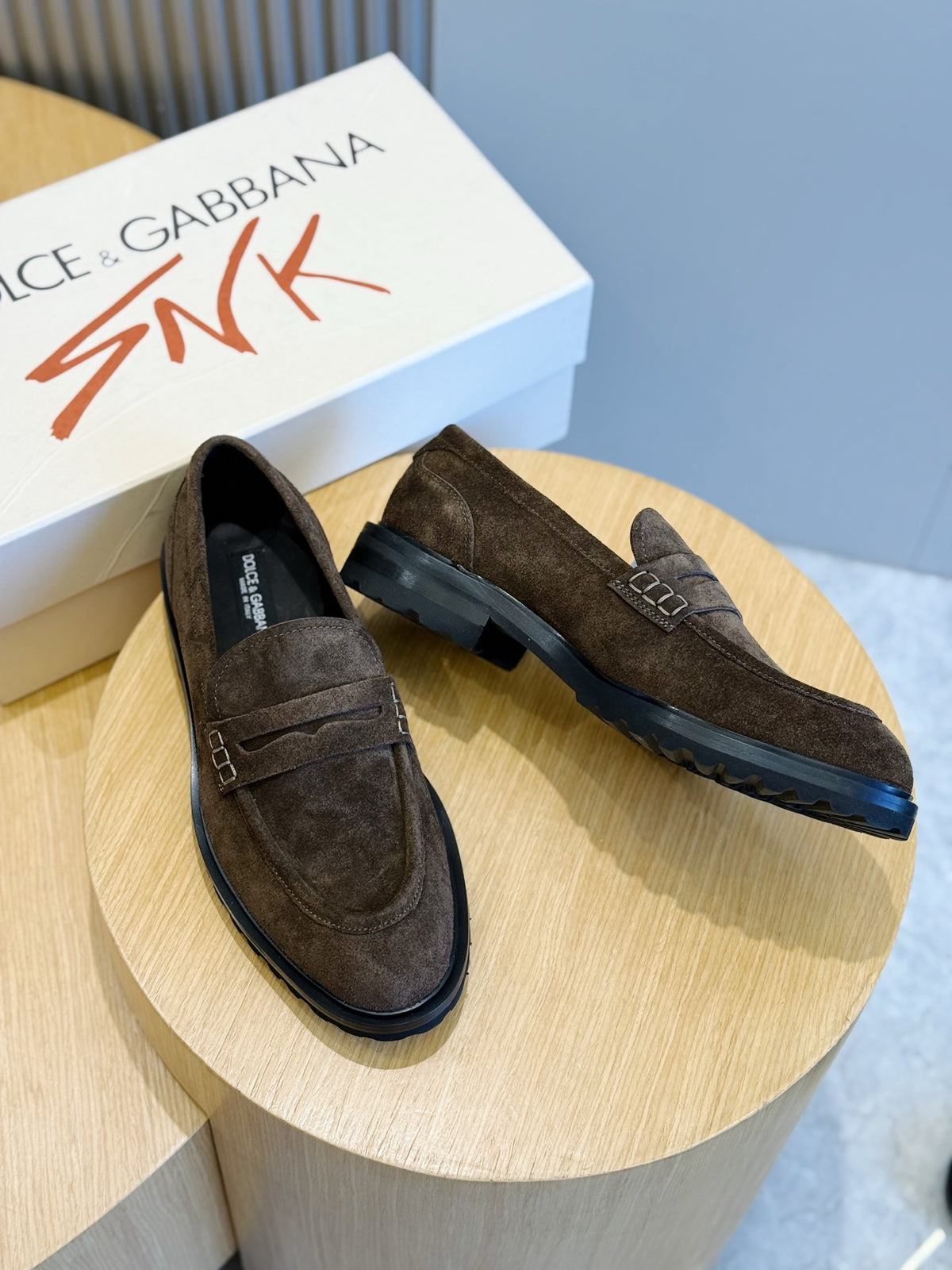 Dolce & Gabbana DG Men's Calfskin Derby Shoes