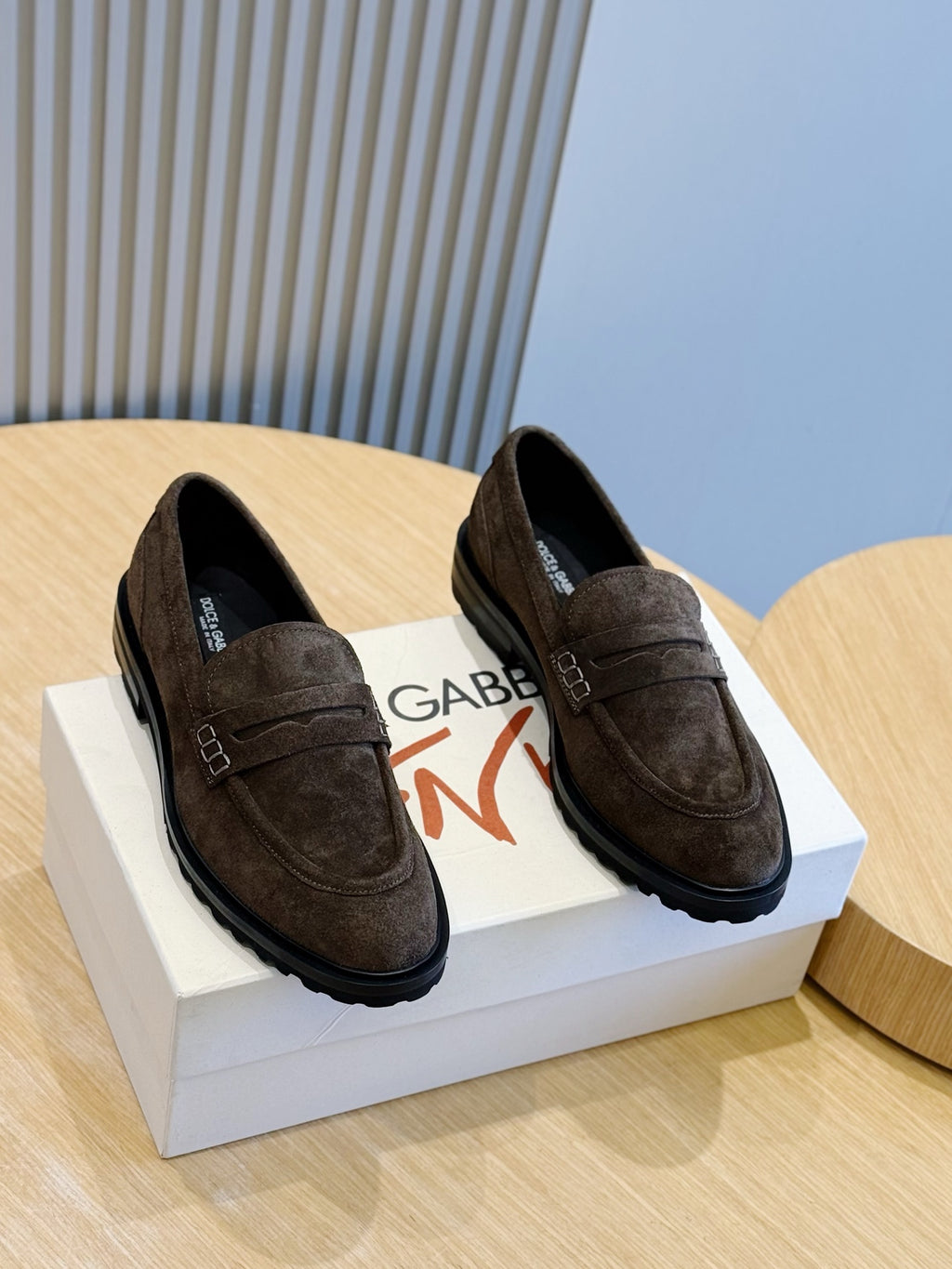 Dolce & Gabbana DG Men's Calfskin Derby Shoes