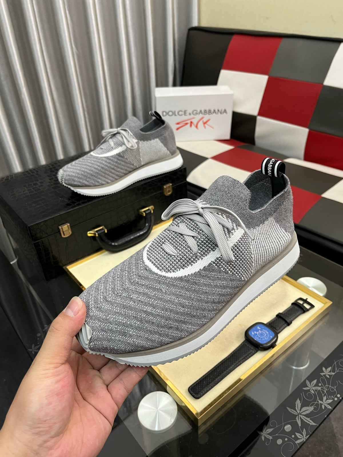 Dolce & Gabbana DG Men's Multi-Material Casual Sneakers