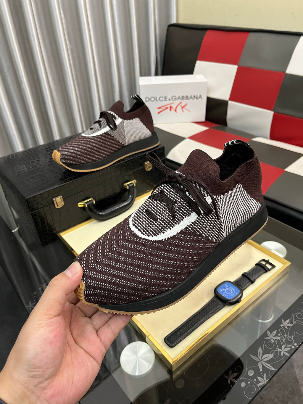 Dolce & Gabbana DG Men's Multi-Material Casual Sneakers