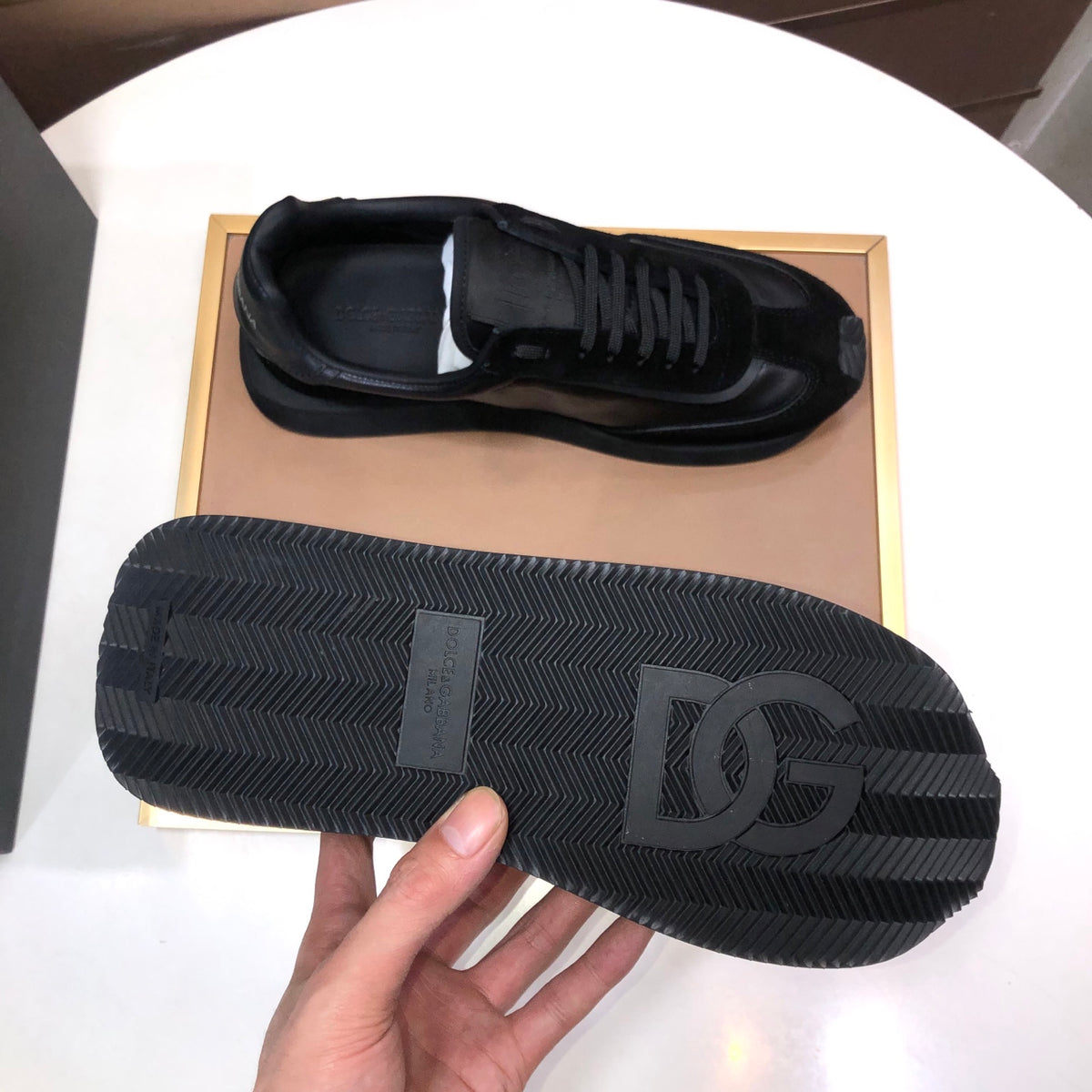 Dolce & Gabbana DG Low-Top Sneakers in Calfskin