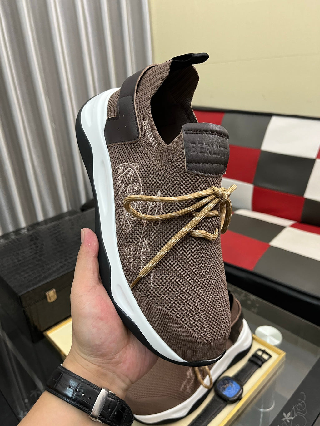 Berluti Men's Edge-Last Leather Casual Shoes