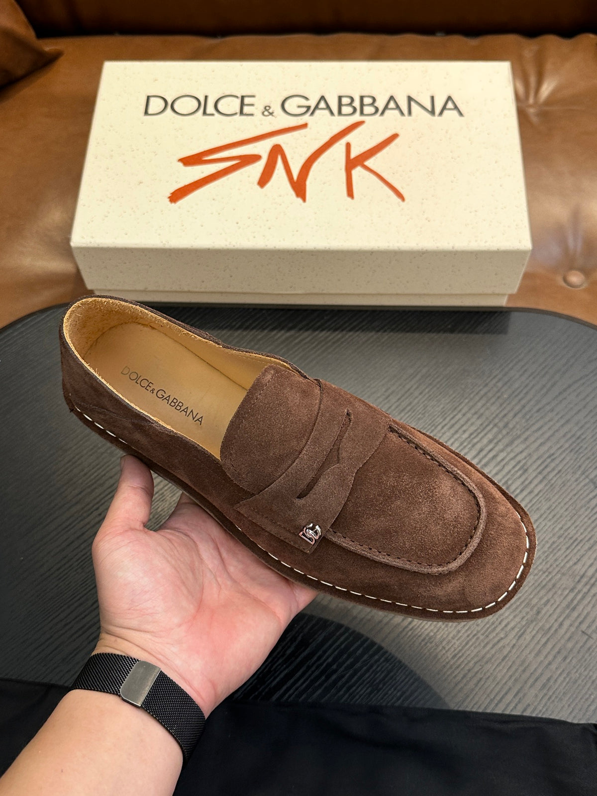 Dolce & Gabbana DG New Florio Suede Lace-Up Casual Shoes
