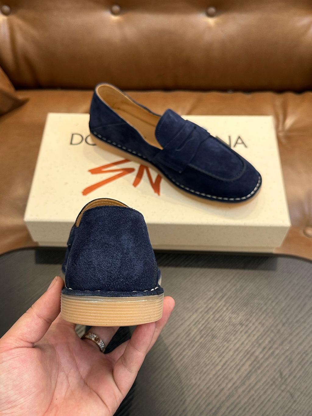 Dolce & Gabbana DG New Florio Suede Lace-Up Casual Shoes