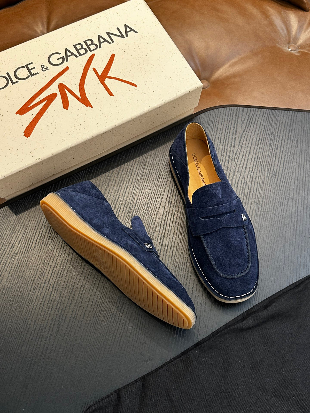 Dolce & Gabbana DG New Florio Suede Lace-Up Casual Shoes