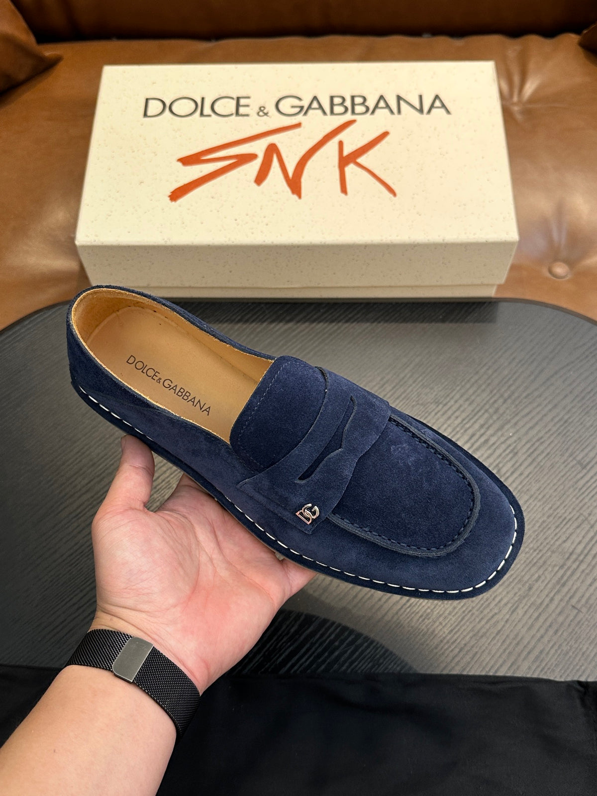 Dolce & Gabbana DG New Florio Suede Lace-Up Casual Shoes