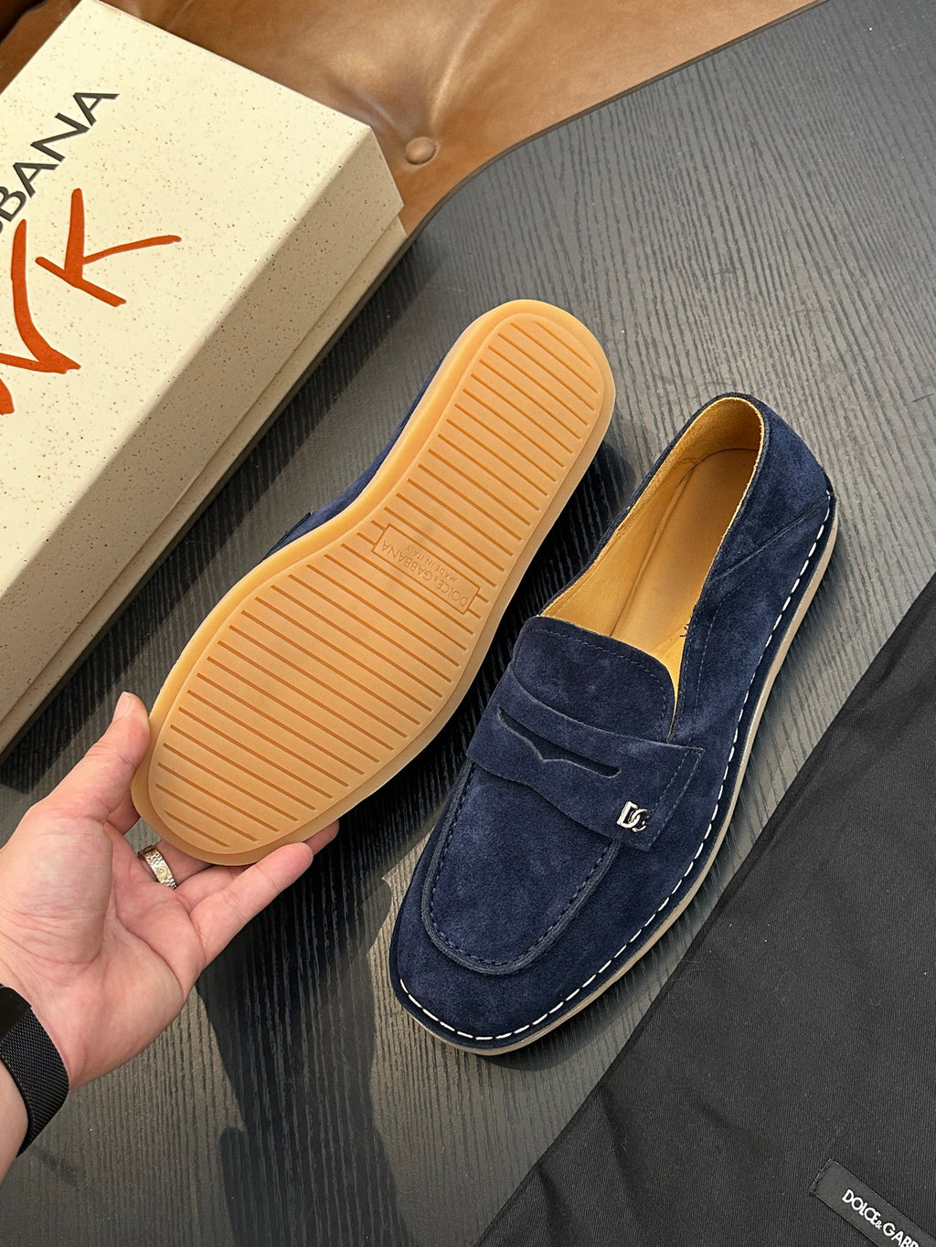 Dolce & Gabbana DG New Florio Suede Lace-Up Casual Shoes