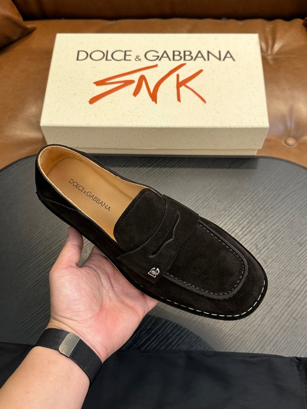 Dolce & Gabbana DG New Florio Suede Lace-Up Casual Shoes