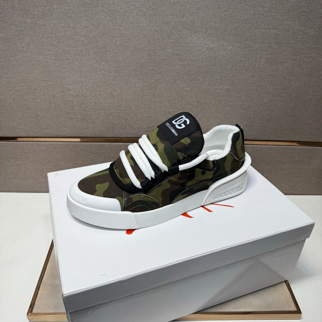 Dolce & Gabbana DG Couple's Multi-Material Casual Sneakers 4 Colors