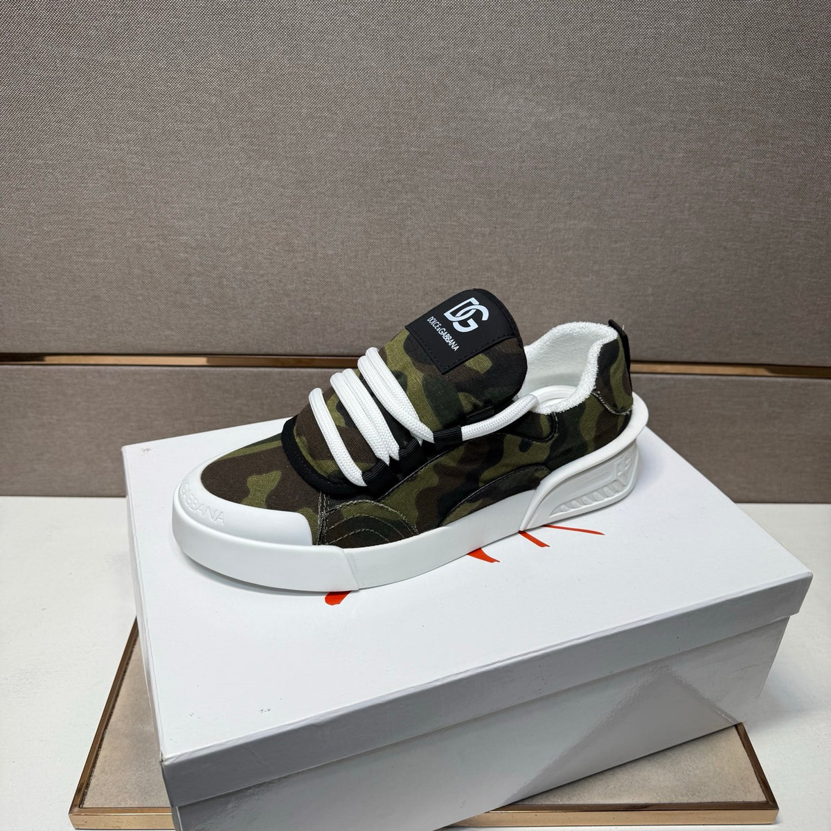 Dolce & Gabbana DG Couple's Multi-Material Casual Sneakers 4 Colors