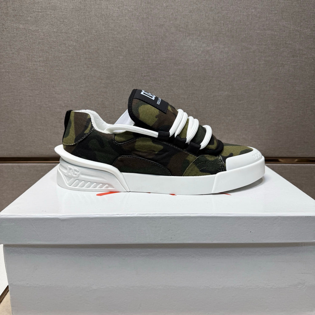 Dolce & Gabbana DG Couple's Multi-Material Casual Sneakers 4 Colors