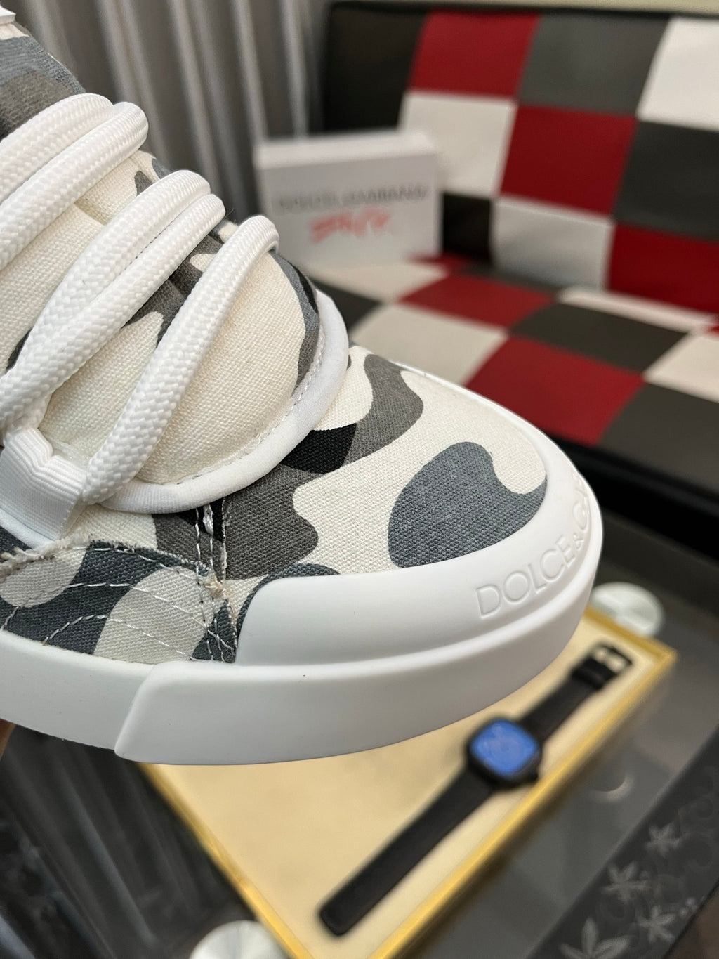 Dolce & Gabbana DG Silk Calfskin & Nubuck Casual Sneakers