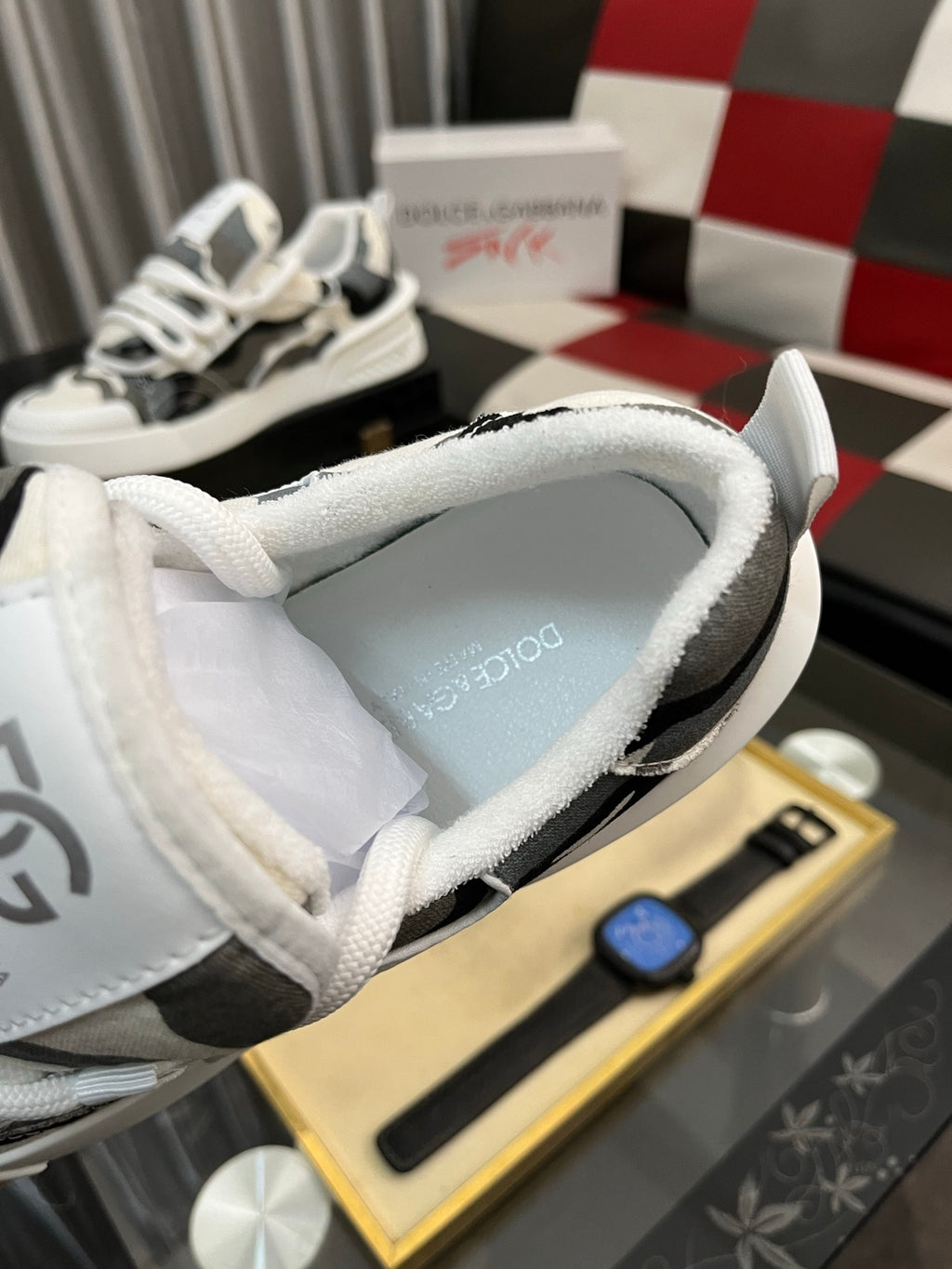 Dolce & Gabbana DG Silk Calfskin & Nubuck Casual Sneakers