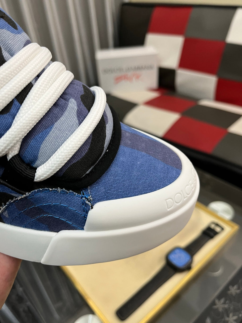 Dolce & Gabbana DG Silk Calfskin & Nubuck Casual Sneakers