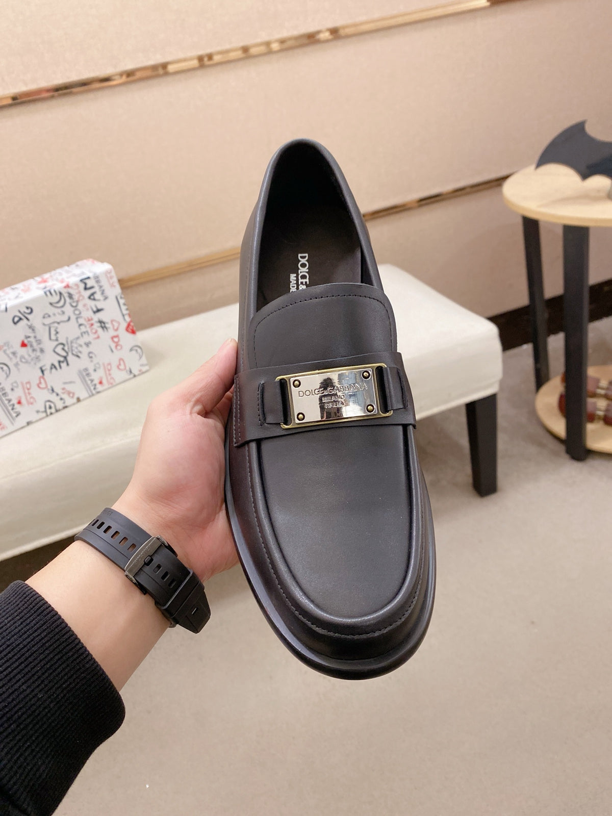 Dolce & Gabbana DG Men's Italian Calfskin Dress Shoes