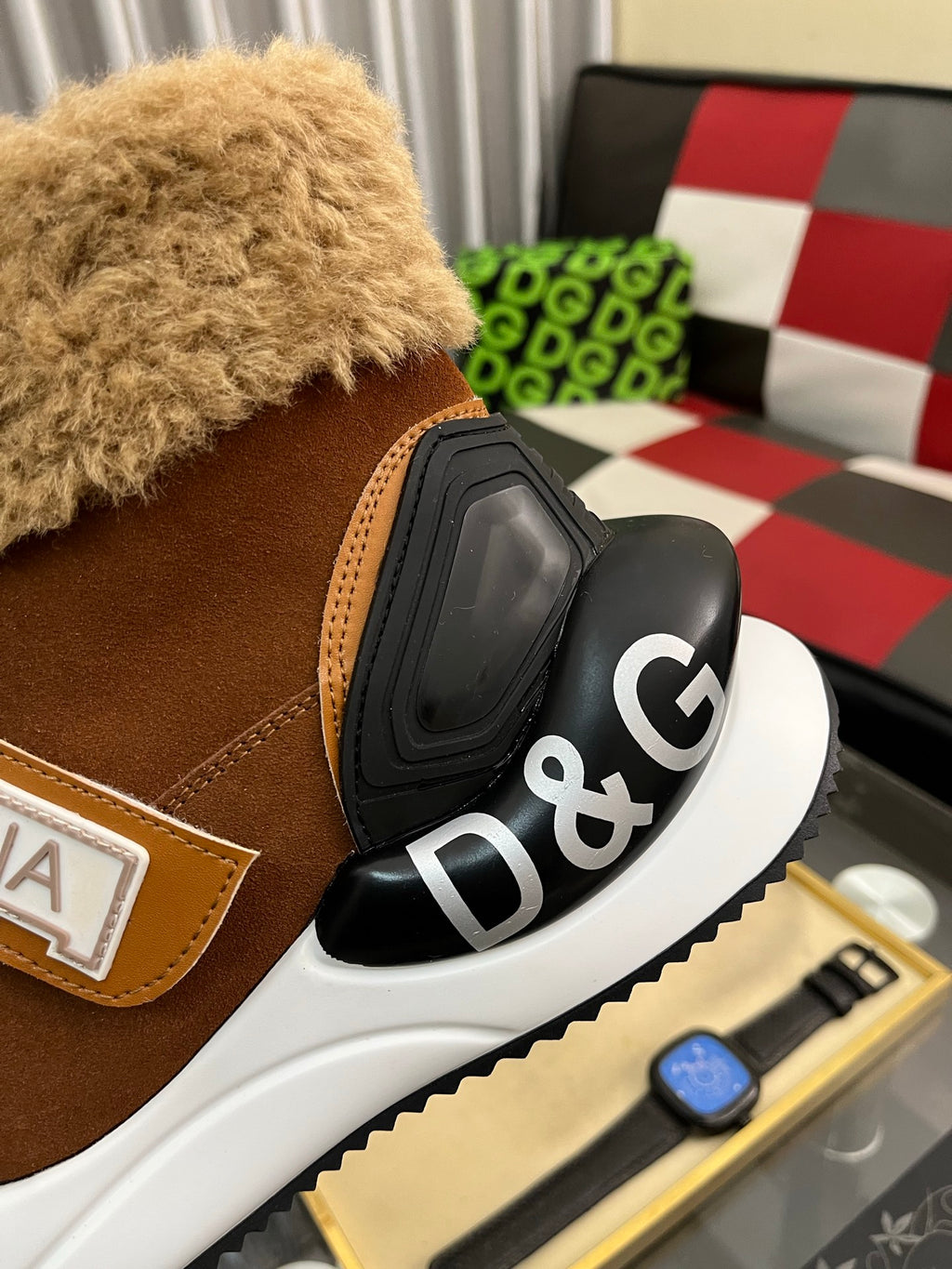Dolce & Gabbana DG Silk Calfskin & Nubuck Casual Sneakers