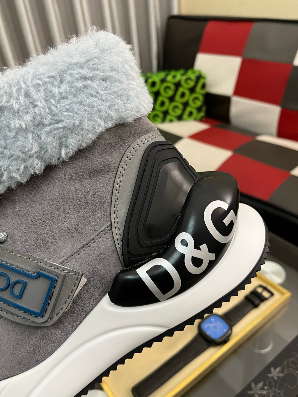 Dolce & Gabbana DG Silk Calfskin & Nubuck Casual Sneakers