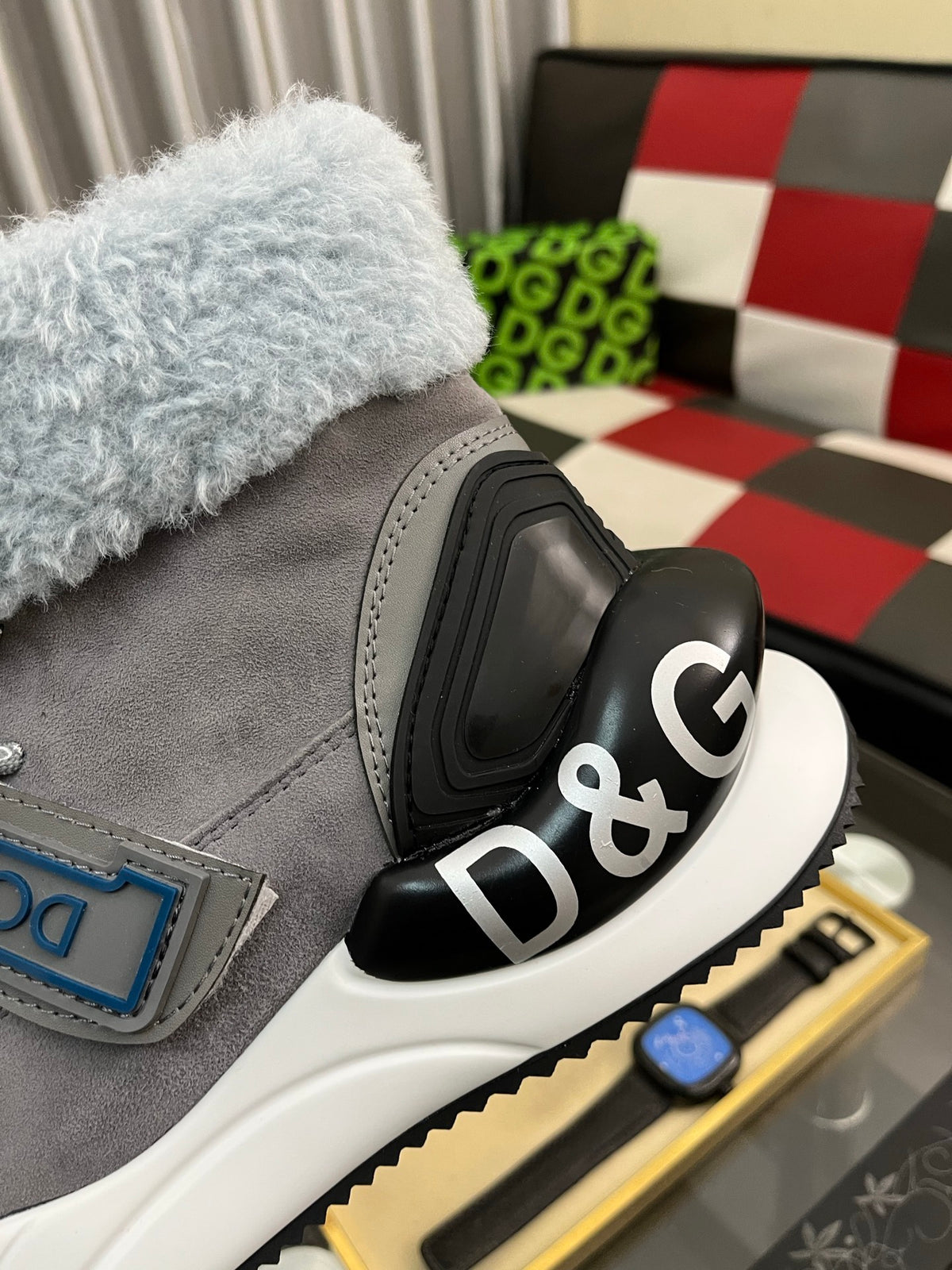 Dolce & Gabbana DG Silk Calfskin & Nubuck Casual Sneakers