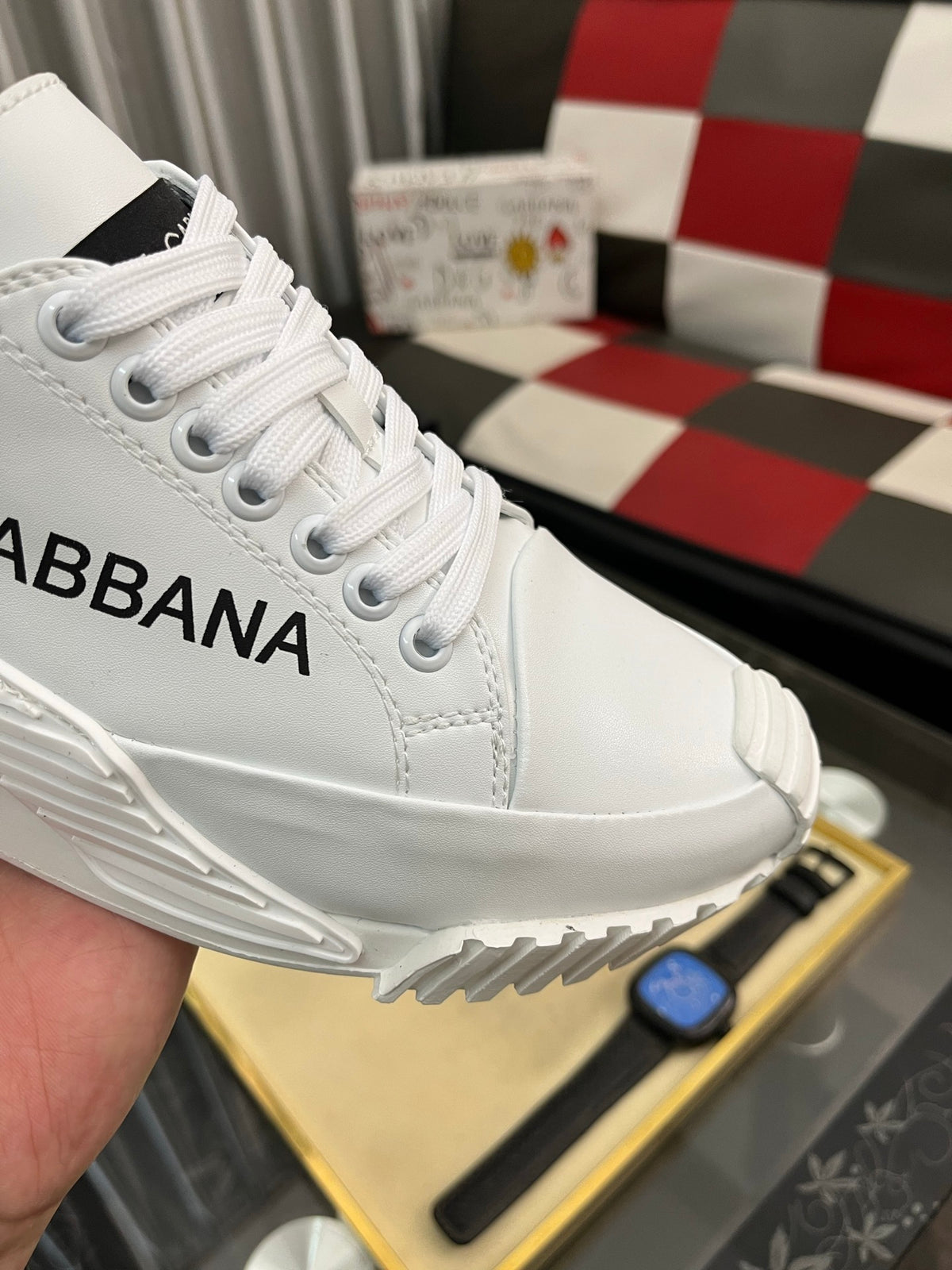 Dolce & Gabbana DG Silk Calfskin & Nubuck Casual Sneakers