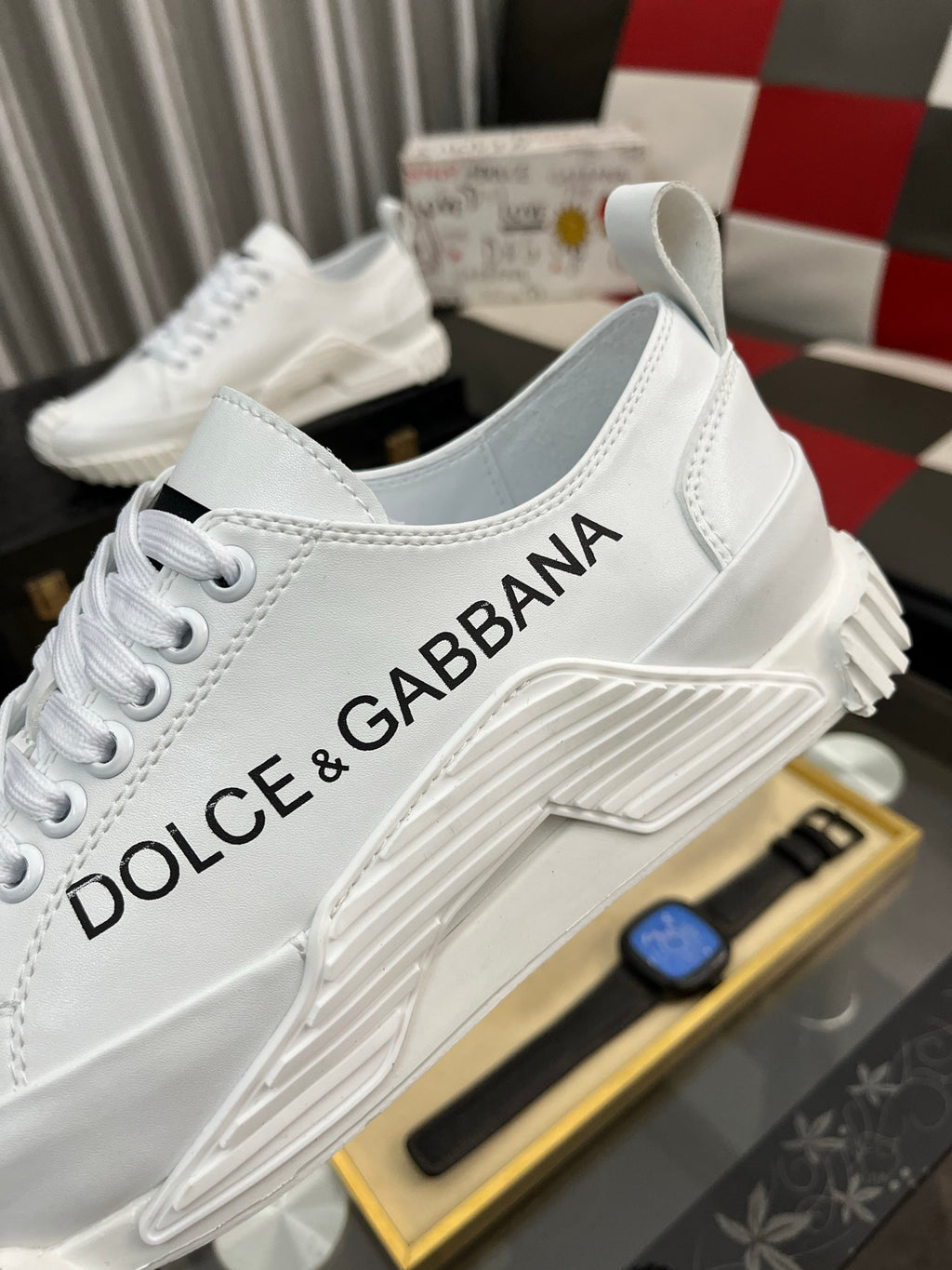 Dolce & Gabbana DG Silk Calfskin & Nubuck Casual Sneakers