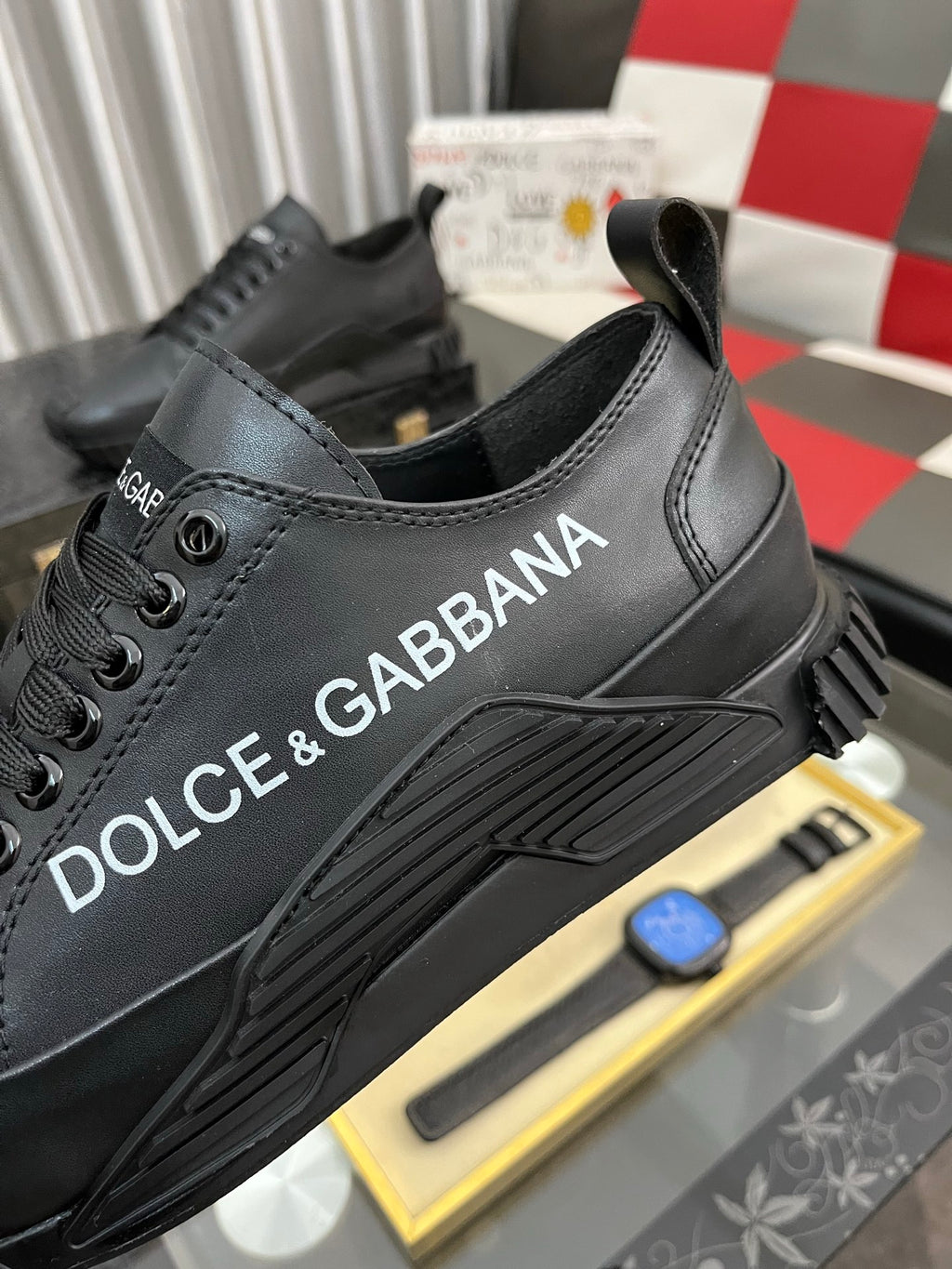Dolce & Gabbana DG Silk Calfskin & Nubuck Casual Sneakers