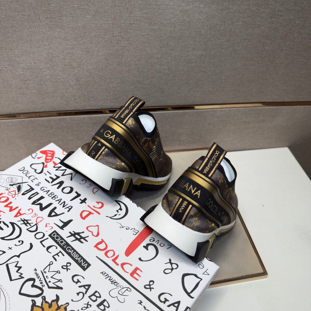 Dolce & Gabbana DG Couple's Multi-Material Casual Sneakers Multi-Color