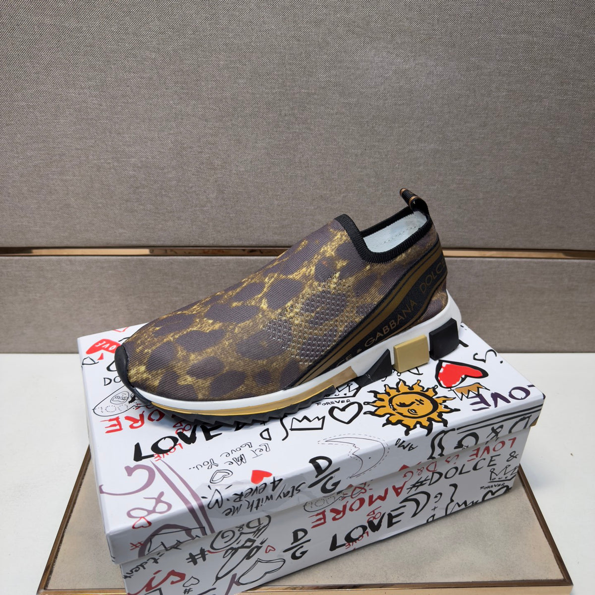 Dolce & Gabbana DG Couple's Multi-Material Casual Sneakers Multi-Color