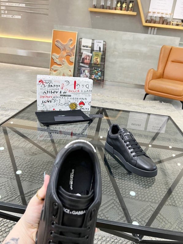 Dolce & Gabbana DG Heavy-Craft Calfskin Sneakers with 5D Accents