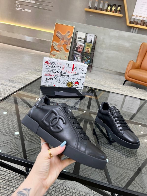 Dolce & Gabbana DG Heavy-Craft Calfskin Sneakers with 5D Accents