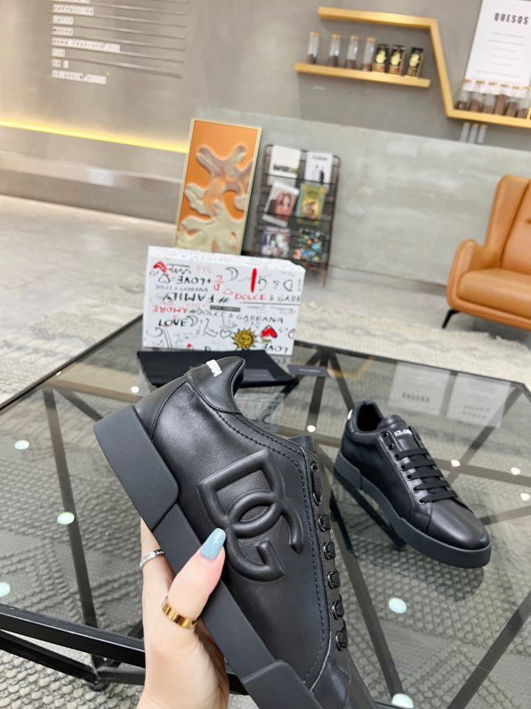 Dolce & Gabbana DG Heavy-Craft Calfskin Sneakers with 5D Accents