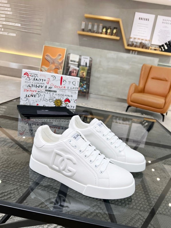 Dolce & Gabbana DG Heavy-Craft Calfskin Sneakers with 5D Accents