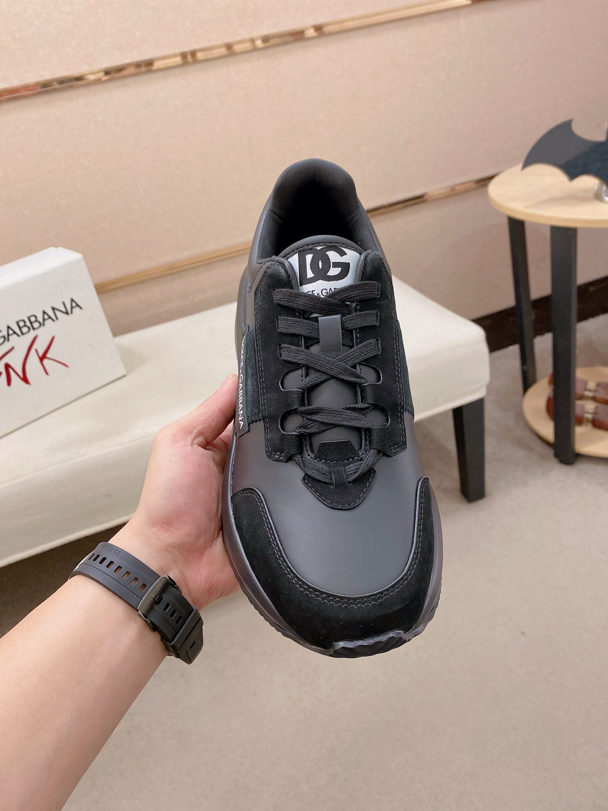 Dolce & Gabbana DG Men's Top-Grain Calfskin Casual Sneakers