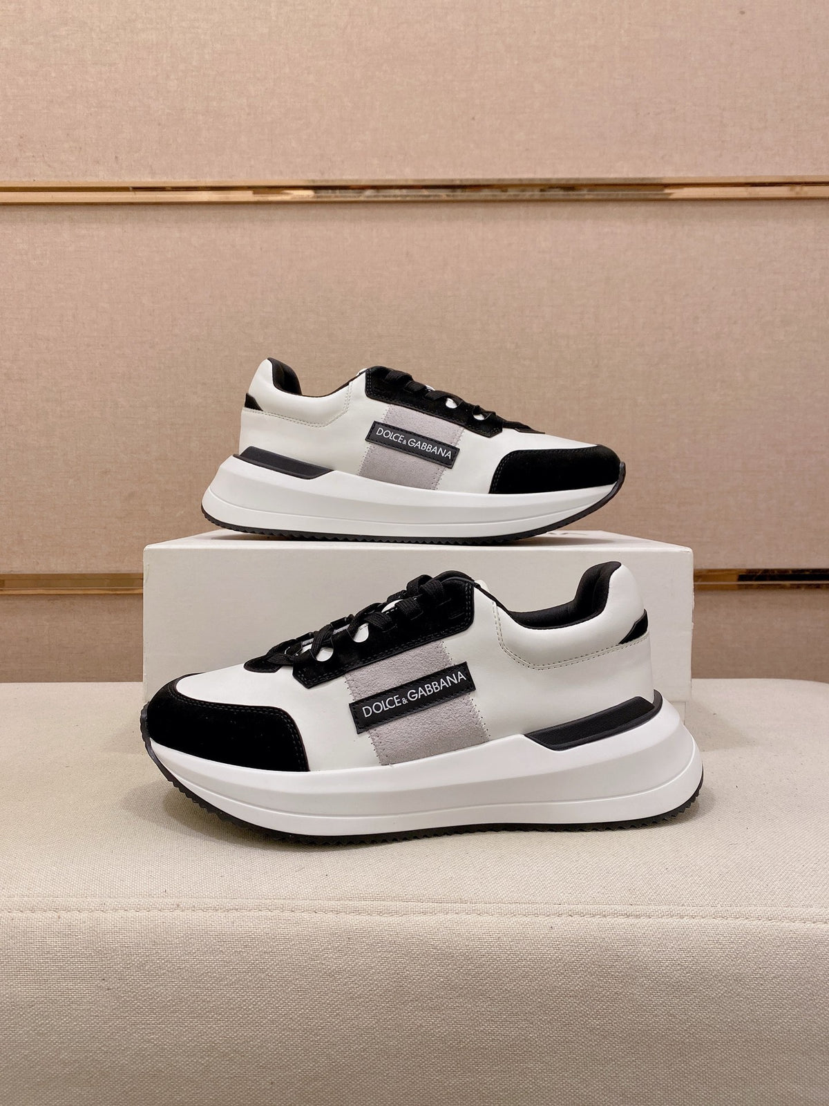 Dolce & Gabbana DG Men's Top-Grain Calfskin Casual Sneakers