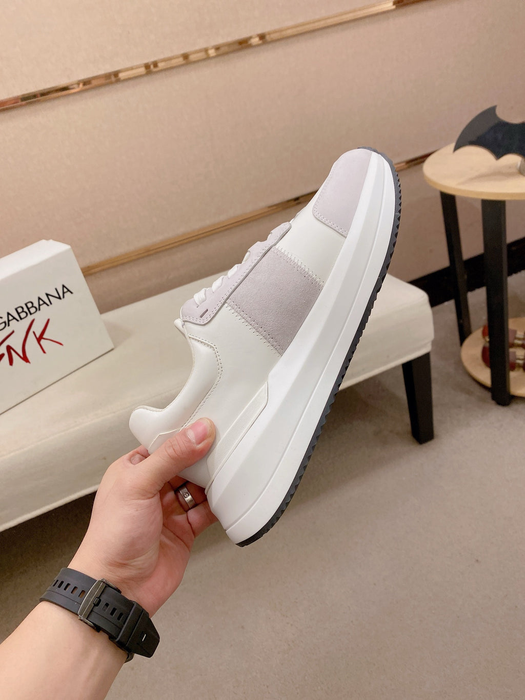 Dolce & Gabbana DG Men's Top-Grain Calfskin Casual Sneakers