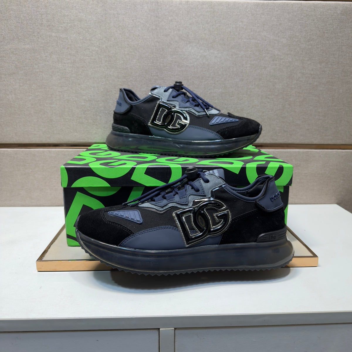 Dolce & Gabbana DG Couple's Multi-Material Casual Sneakers Multi-Color